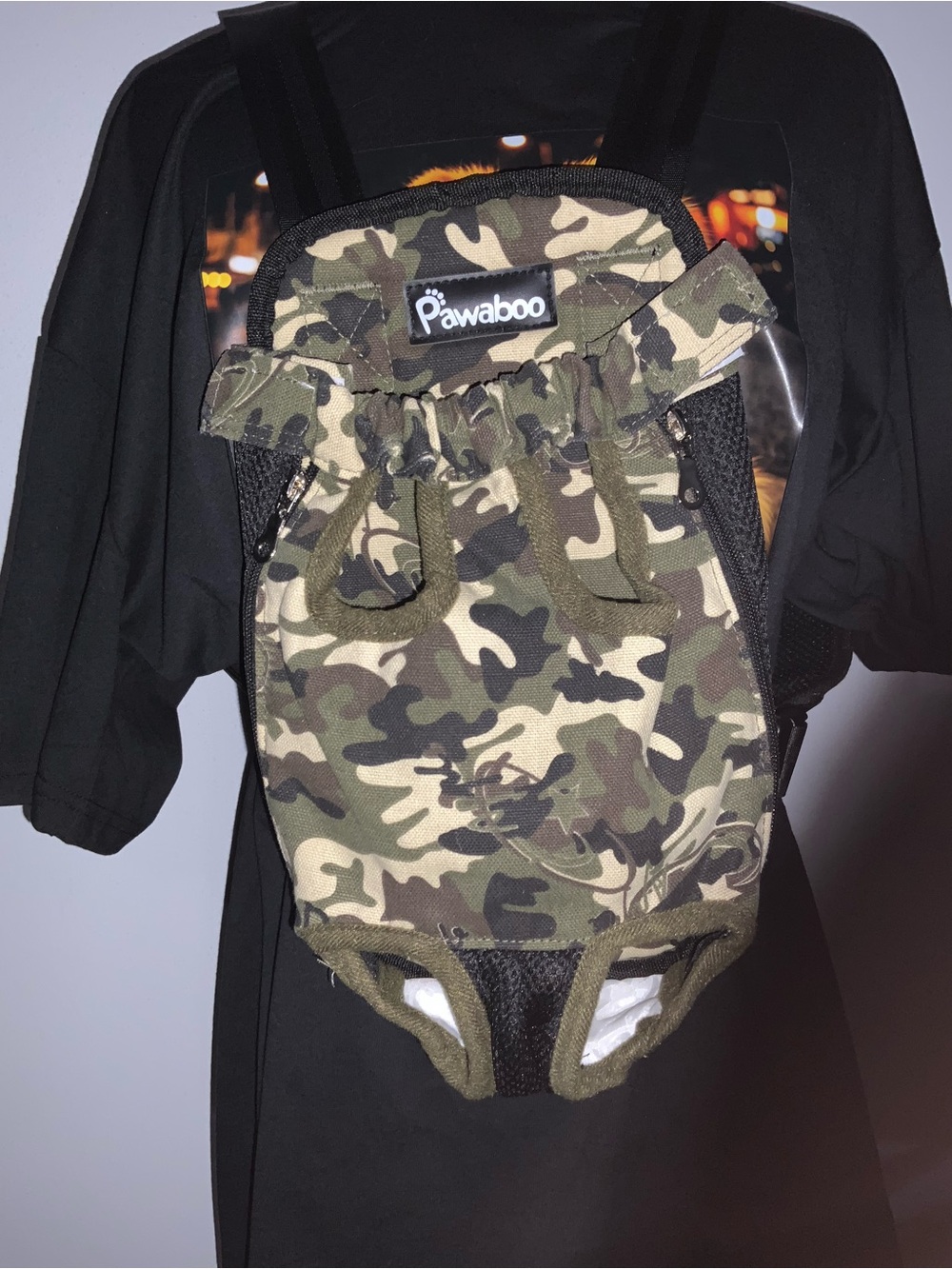 Pawaboo Camouflage pet Carrier - Green Camo size medium dog cat